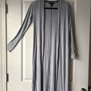 Forever 21 Light Gray Long Cardigan